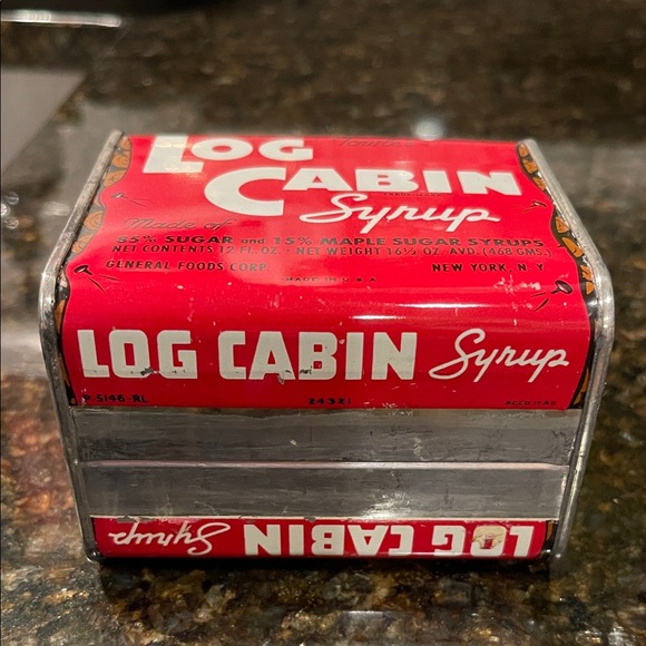 Vintage Towle’s Log Cabin Syrup Tin with Red Label - imperfect - Picture 3 of 14